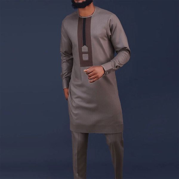 men's tracksuits african man traditional outfit business casual long-sleeved shirt pants men clothing set 2 piece dashiki african cloth, Gray
men's tracksuits african man traditional outfit business casual long-sleeved shirt pants men clothing set 2 piece dashiki african cloth, Gray