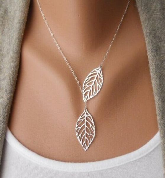 new fashion vintage punk gold hollow two leaf leaves pendant necklace clavicle chain charm jewelry women7956106, Silver
new fashion vintage punk gold hollow two leaf leaves pendant necklace clavicle chain charm jewelry women7956106, Silver