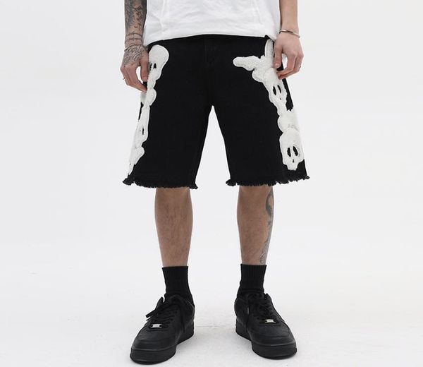 embroidery blue black jeans shorts for men pockets retro ripped casual denim knee length pants oversized9215916
embroidery blue black jeans shorts for men pockets retro ripped casual denim knee length pants oversized9215916