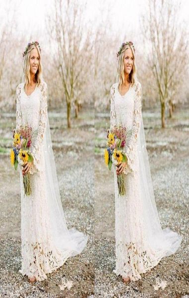 romantic boho wedding dresses long sleeve neck a line full lace country style bridal gown custom made3120044, White
romantic boho wedding dresses long sleeve neck a line full lace country style bridal gown custom made3120044, White