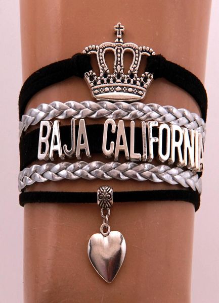 infinity love baja california bracelets bangles heart charm braided leather bracelet jewelry for women men drop 6512623, Golden;silver
infinity love baja california bracelets bangles heart charm braided leather bracelet jewelry for women men drop 6512623, Golden;silver