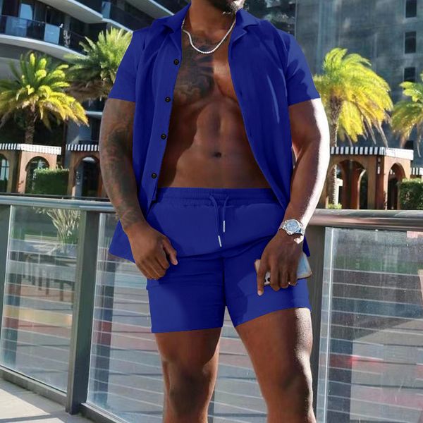 men's tracksuits casual solid color shirt set men's streetwear buttons turn down short sleeve shirt and drawstring shorts 2 piece, Gray
men's tracksuits casual solid color shirt set men's streetwear buttons turn down short sleeve shirt and drawstring shorts 2 piece, Gray