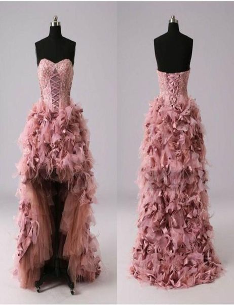 amazing feather designer prom dress high low sweetheart applique lace ruffles short front long back new evening formal gowns dress9374412, Black
amazing feather designer prom dress high low sweetheart applique lace ruffles short front long back new evening formal gowns dress9374412, Black