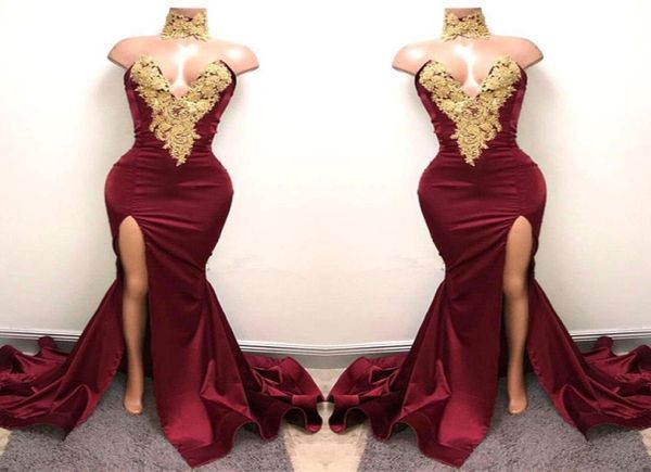 2017 new arrival burgundy mermaid prom dresses lace gold applique sweetheart elastic satin high side split formal dresses evening 1147122, Black;red
2017 new arrival burgundy mermaid prom dresses lace gold applique sweetheart elastic satin high side split formal dresses evening 1147122, Black;red