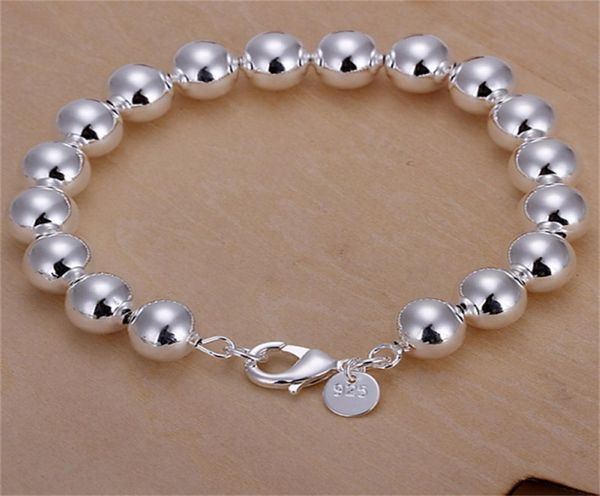 10pcslot whole 925 sterling silver plated 10m bead bracelet solid lknspch1361465499, Black
10pcslot whole 925 sterling silver plated 10m bead bracelet solid lknspch1361465499, Black