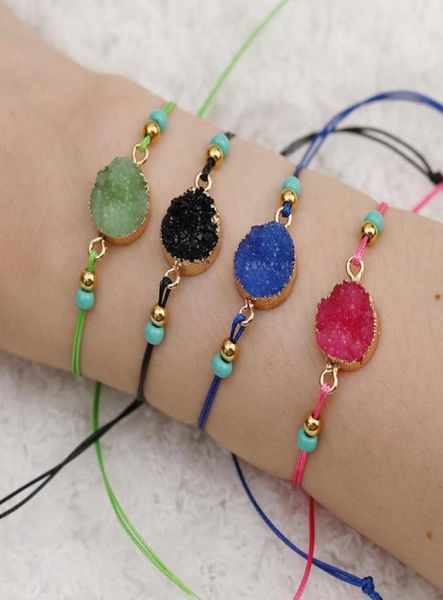 new natural druzy resin stone bead bracelet with make a wish card red blue string adjustable woven bracelets for men women wish je2975435, Golden;silver
new natural druzy resin stone bead bracelet with make a wish card red blue string adjustable woven bracelets for men women wish je2975435, Golden;silver
