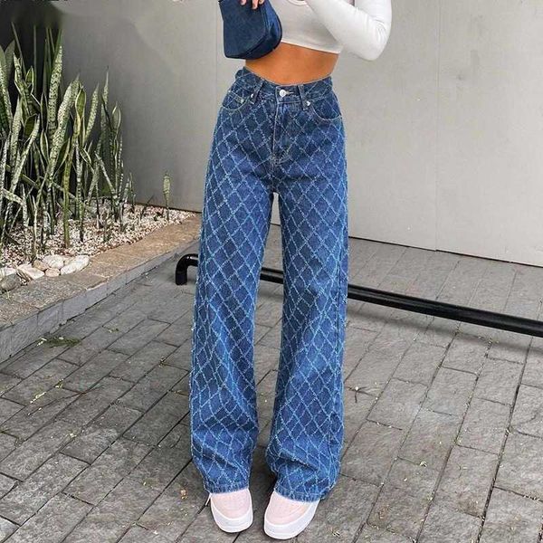 high waist womens fashion jeans woman girls women plaid wide leg pants trousers female jean femme denim bagge mom 210608, Blue
high waist womens fashion jeans woman girls women plaid wide leg pants trousers female jean femme denim bagge mom 210608, Blue