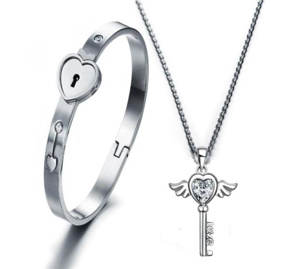a couple lover jewelry set silver stainless steel lover heart lock bracelet key necklace lock lover jewelry set for valentines1665717
a couple lover jewelry set silver stainless steel lover heart lock bracelet key necklace lock lover jewelry set for valentines1665717
