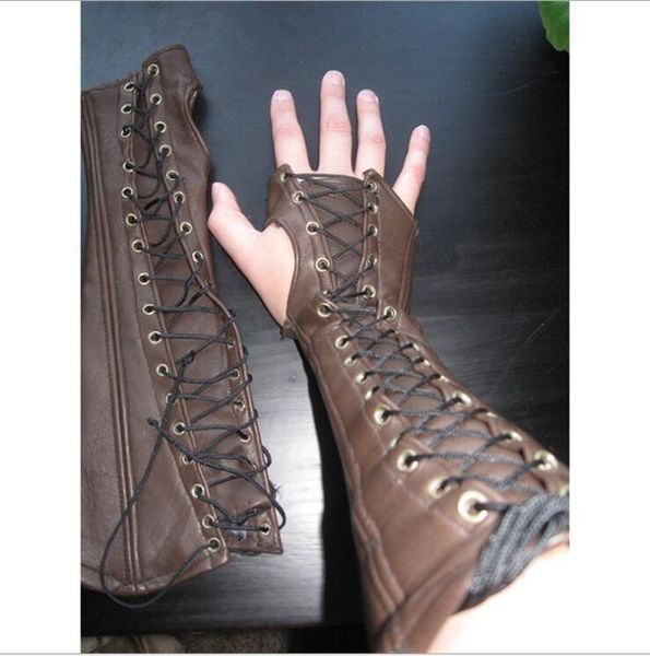 five fingers gloves medieval armor gloves wide cuffs bracers men steampunk warrior gauntlet renaissance knights templar leather laceup wrist, Blue;gray
five fingers gloves medieval armor gloves wide cuffs bracers men steampunk warrior gauntlet renaissance knights templar leather laceup wrist, Blue;gray