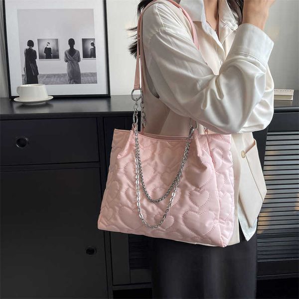 soft peach heart candy color summer new shopping bag large capacity versatile student one shoulder tote bag
soft peach heart candy color summer new shopping bag large capacity versatile student one shoulder tote bag