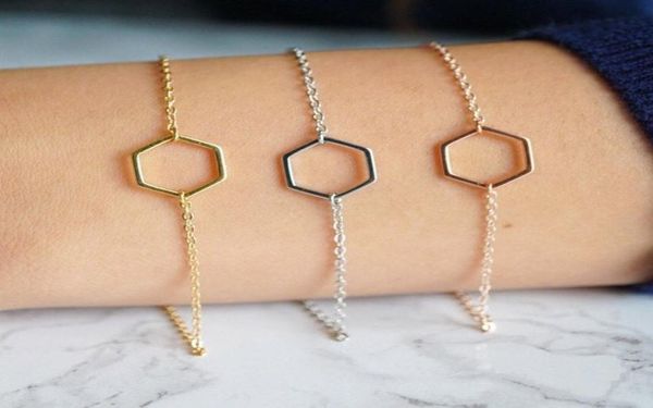 10 simple hollow line hexagon charm bracelet cut out open polygon bracelets geometric quadrilateral lucky woman mother men039s 5330156, Golden;silver
10 simple hollow line hexagon charm bracelet cut out open polygon bracelets geometric quadrilateral lucky woman mother men039s 5330156, Golden;silver