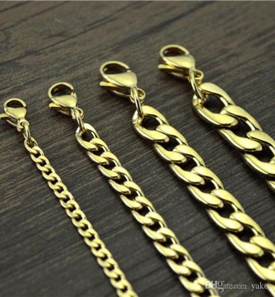 new never fade stainless steel figaro chain necklace 4 sizes men jewelry 18k real yellow gold plated 9mm chain necklaces for women3941646, Silver
new never fade stainless steel figaro chain necklace 4 sizes men jewelry 18k real yellow gold plated 9mm chain necklaces for women3941646, Silver