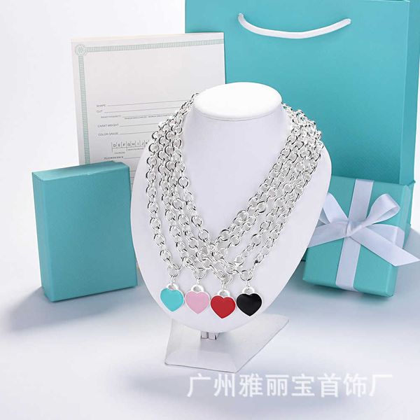 high version tiffay convex enamel 2.5m love necklace female cnc steel seal letter pendant metal feeling thick chain collarbone, Black
high version tiffay convex enamel 2.5m love necklace female cnc steel seal letter pendant metal feeling thick chain collarbone, Black