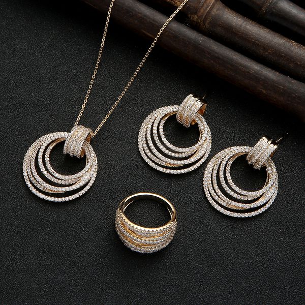 wedding jewelry sets designer luxury twist lines geometry cubic zirconengagement dubai naija bridal finger rings necklace earring set 230717, Slivery;golden
wedding jewelry sets designer luxury twist lines geometry cubic zirconengagement dubai naija bridal finger rings necklace earring set 230717, Slivery;golden