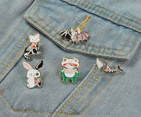 half skeleton animal enamel pins custom cat frog bat rabbit whale brooch lapel badge punk cartoon jewelry gift for friend8613207, Blue
half skeleton animal enamel pins custom cat frog bat rabbit whale brooch lapel badge punk cartoon jewelry gift for friend8613207, Blue