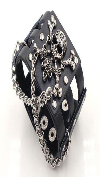 rock rivet wide cowhide skull bracelet punk leather hollow cuff bangle black leather dance bracelet4667240, Golden;silver
rock rivet wide cowhide skull bracelet punk leather hollow cuff bangle black leather dance bracelet4667240, Golden;silver