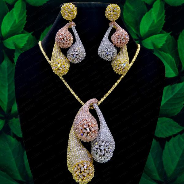 wedding jewelry sets godki big fashion luxury 2pcs ball claws statement set for women party full zircon dubai bridal jewelry 230717, Slivery;golden
wedding jewelry sets godki big fashion luxury 2pcs ball claws statement set for women party full zircon dubai bridal jewelry 230717, Slivery;golden