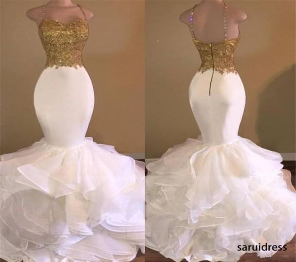 goldenwhite mermaid prom dresses spaghetti strap appliques lace ruffles tiered party dress fashion backless african prom dre4376559, Black
goldenwhite mermaid prom dresses spaghetti strap appliques lace ruffles tiered party dress fashion backless african prom dre4376559, Black