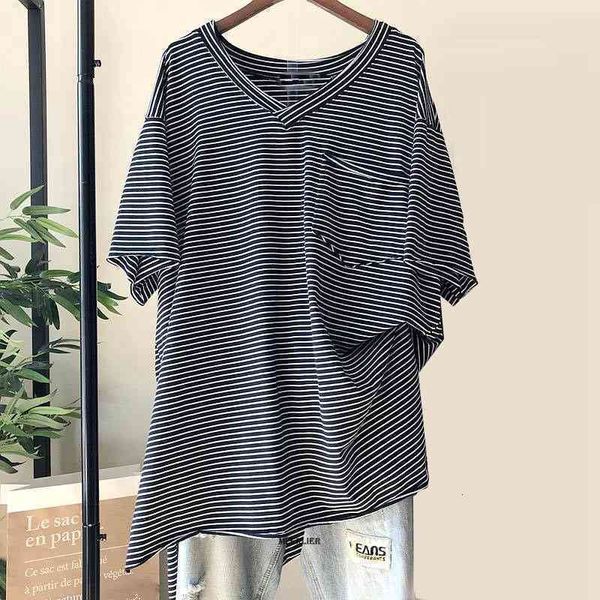 women's plus size t-shirt plus size 8xl 150kg summer t shirt for women v neck stripped thin t shirts women large clothing short sleeve, Black
women's plus size t-shirt plus size 8xl 150kg summer t shirt for women v neck stripped thin t shirts women large clothing short sleeve, Black