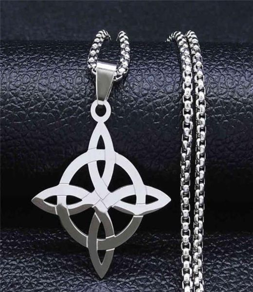 stainless steel witchcraft witch039s knot geometry long chain necklace for menwomen silver color jewelry bijoux femme n4273s023269195
stainless steel witchcraft witch039s knot geometry long chain necklace for menwomen silver color jewelry bijoux femme n4273s023269195