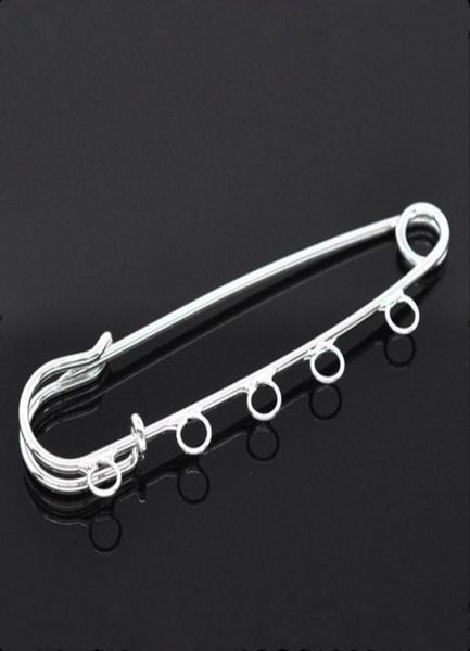 100pcs support de broche brooches safety pin 5 holes silver plated 7x2cm 2010099425727, Gray
100pcs support de broche brooches safety pin 5 holes silver plated 7x2cm 2010099425727, Gray