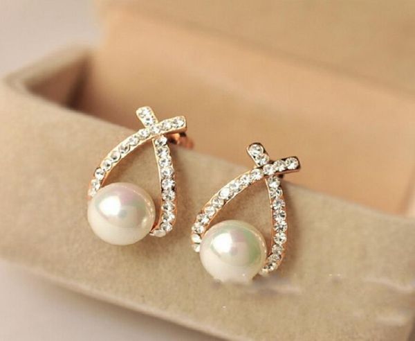 korean cross pearl earring for women flash diamond earrings for ladies exquisite fashion earrings special pearl jewelry5237568, Silver
korean cross pearl earring for women flash diamond earrings for ladies exquisite fashion earrings special pearl jewelry5237568, Silver