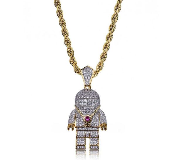 hip hop street gold silver color plated spaceman necklace micro pave zircon iced out astronaut pendant necklace for men1248726
hip hop street gold silver color plated spaceman necklace micro pave zircon iced out astronaut pendant necklace for men1248726