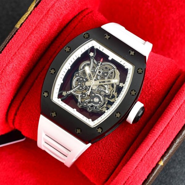 mens skeleton watch ceramic case richa milles fashion trend rm055 automatic mechanical r watch sapphire glass hollow tourbillon with box, Slivery;brown
mens skeleton watch ceramic case richa milles fashion trend rm055 automatic mechanical r watch sapphire glass hollow tourbillon with box, Slivery;brown
