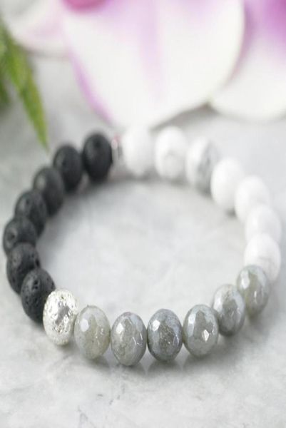 mg1075 labradorite howlite bracelet anxiety relief bracelet healing crystals lava jewelry yinyang negative energy protection8880983, Black
mg1075 labradorite howlite bracelet anxiety relief bracelet healing crystals lava jewelry yinyang negative energy protection8880983, Black