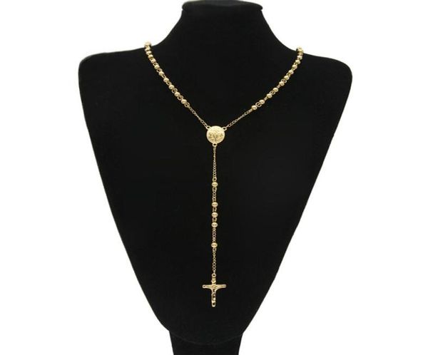 gold stainless steel bead chain jesus christ cross pendant rosary long necklace mens womens hip hop jewelry250i6919805, Silver
gold stainless steel bead chain jesus christ cross pendant rosary long necklace mens womens hip hop jewelry250i6919805, Silver