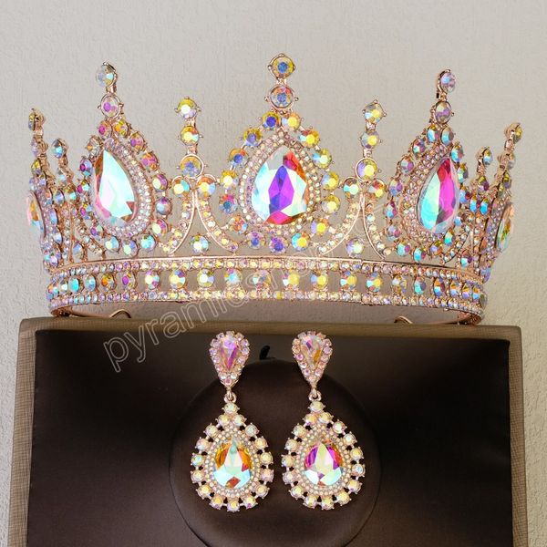 elegant luxury water drop crystal tiara crown women party jewelry bridal gold crown earrings wedding hair accessories set, Slivery;white
elegant luxury water drop crystal tiara crown women party jewelry bridal gold crown earrings wedding hair accessories set, Slivery;white