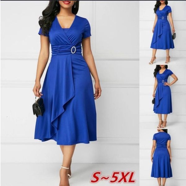 basic casual dresses plus size dress elegant women solid color short sleeve v neck asymmetric hem waist tight midi party dress ladies evenin, Black;gray
basic casual dresses plus size dress elegant women solid color short sleeve v neck asymmetric hem waist tight midi party dress ladies evenin, Black;gray