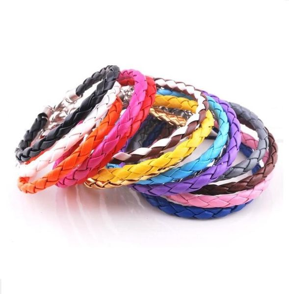 100pcs pu leather braided chain bracelet necklace fit diy beads charm adjustable clip bracelets wax cord necklace for women men1740881, Golden;silver
100pcs pu leather braided chain bracelet necklace fit diy beads charm adjustable clip bracelets wax cord necklace for women men1740881, Golden;silver