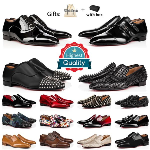 with box low mens red bottoms mens designer dress shoes pointed toe black suede patent leather rivets glitter loafers men fashion luxury sne
with box low mens red bottoms mens designer dress shoes pointed toe black suede patent leather rivets glitter loafers men fashion luxury sne