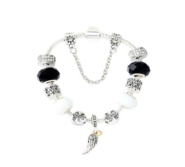 strands bracelet angel wings beaded diy large hole black and white glaze jewelry6110281
strands bracelet angel wings beaded diy large hole black and white glaze jewelry6110281