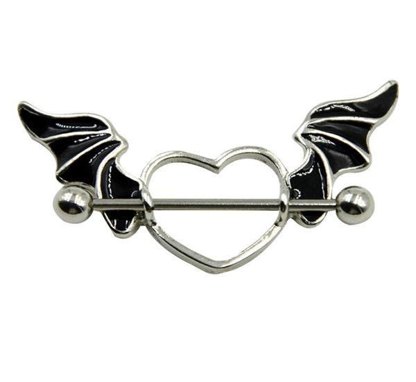 1 pcs stainless steel bat wing nipple shield ring angel heart piercing barbell jewelry8686852, Silver
1 pcs stainless steel bat wing nipple shield ring angel heart piercing barbell jewelry8686852, Silver