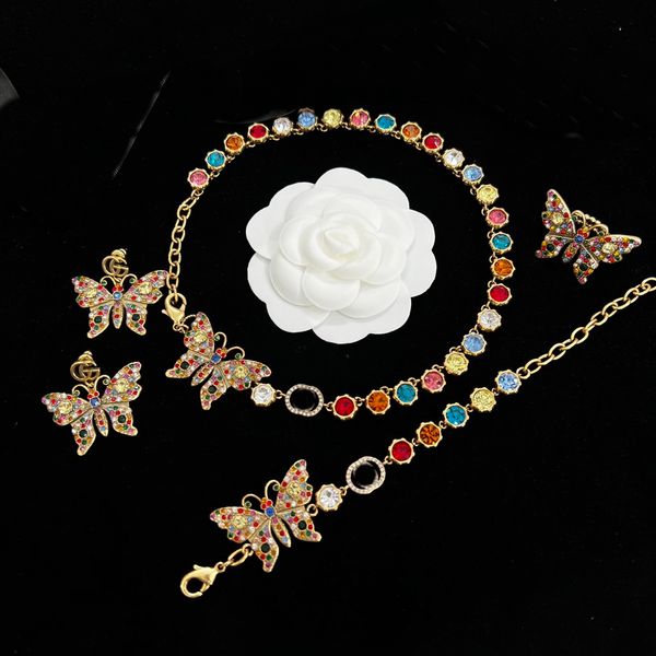 colorful gemstone crystal inlaid neck chain bracelet chock necklace earrings set for woman diamond encrusted gem butterfly fashion jewelry s, Black
colorful gemstone crystal inlaid neck chain bracelet chock necklace earrings set for woman diamond encrusted gem butterfly fashion jewelry s, Black