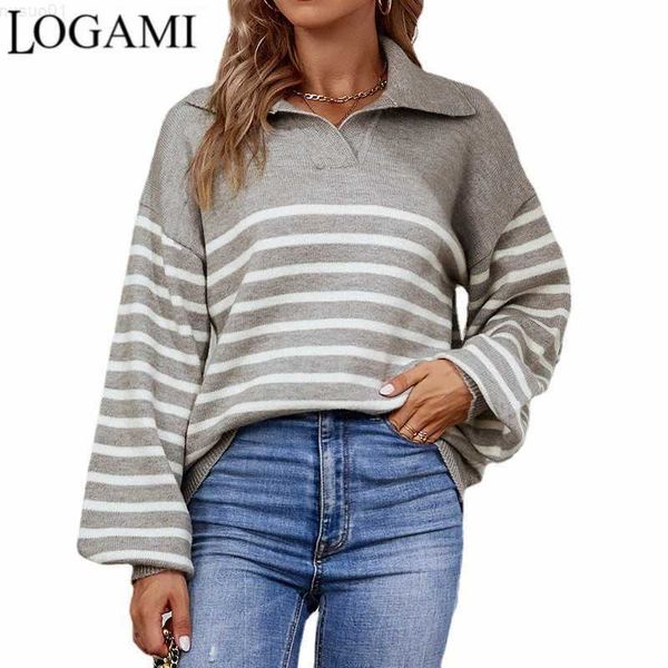 women's sweaters logami autumn winter new color-blocked striped pullovers woman polo collar lantern sleeve sweater women's knitted, White;black
women's sweaters logami autumn winter new color-blocked striped pullovers woman polo collar lantern sleeve sweater women's knitted, White;black