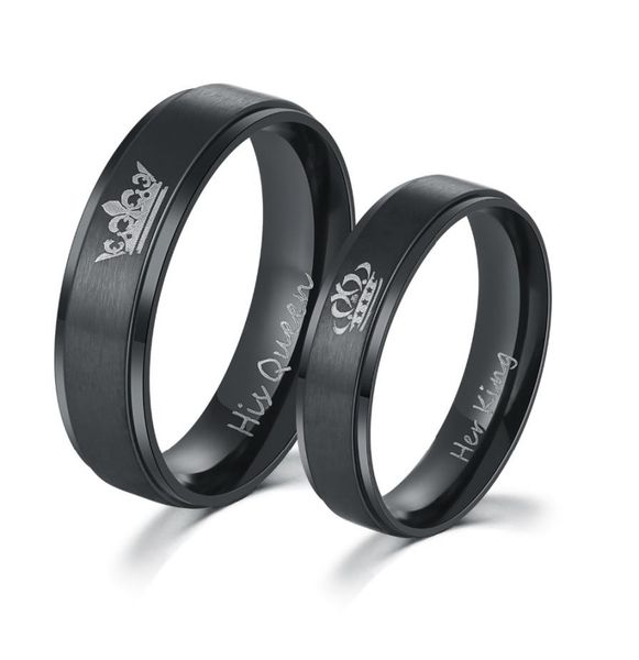 lover ring his queen her king stainless steel jewelry couple rings wedding ring black1028889, Silver
lover ring his queen her king stainless steel jewelry couple rings wedding ring black1028889, Silver