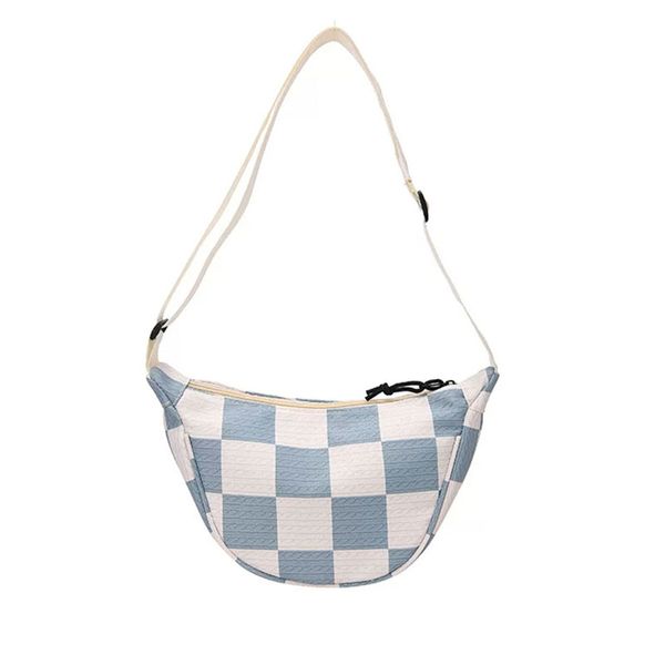 2023 new fashion korean version of simple single shoulder female bag checkerboard large capacity crossbody bag nylon dumpling bag white stra
2023 new fashion korean version of simple single shoulder female bag checkerboard large capacity crossbody bag nylon dumpling bag white stra