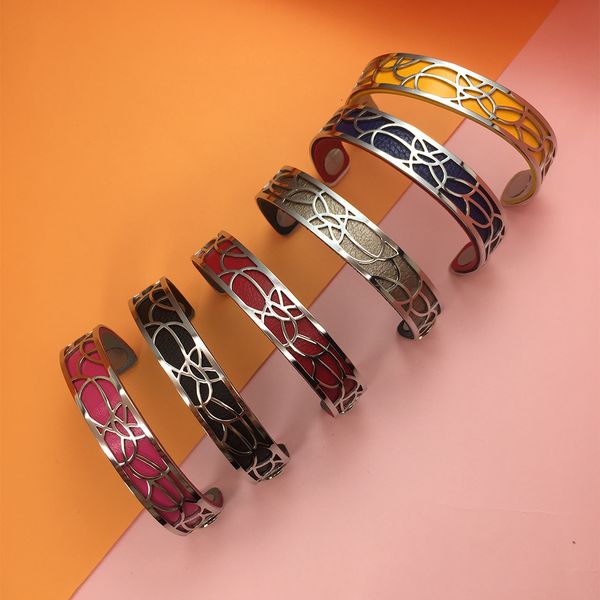 bangle cremo love cuff bracelets stainless steel 14mm flower bangles manchette femme interchangeable reversible leather band pulseiras 23071, Black
bangle cremo love cuff bracelets stainless steel 14mm flower bangles manchette femme interchangeable reversible leather band pulseiras 23071, Black
