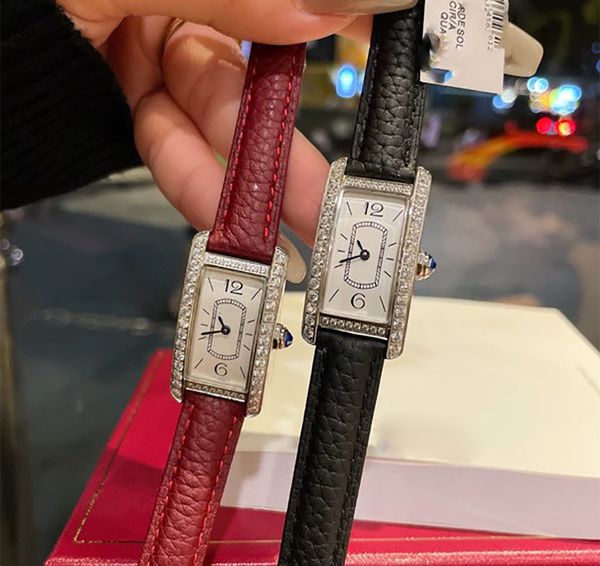 luxury fashion watch vintage america tank watches swiss quartz movement sapphire glass diamond rectangle quartz watch stainless steel gift f, Slivery;brown
luxury fashion watch vintage america tank watches swiss quartz movement sapphire glass diamond rectangle quartz watch stainless steel gift f, Slivery;brown
