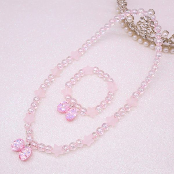 bowknot pendant necklace set girl style flower colorful pearl necklace bracelet, Silver
bowknot pendant necklace set girl style flower colorful pearl necklace bracelet, Silver