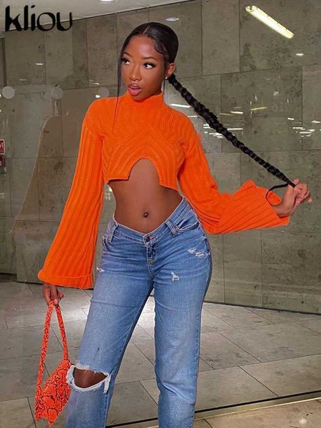 women's sweaters kliou 2022 autumn and winter sweater solid women casual simple long sleeve o-neck classic skinny bare midriff female s, White;black
women's sweaters kliou 2022 autumn and winter sweater solid women casual simple long sleeve o-neck classic skinny bare midriff female s, White;black