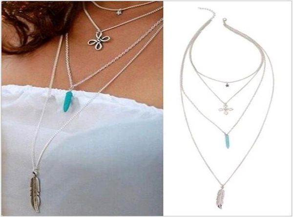 multilayer vintage strands strings necklaces retro turquoise ivory tassel chinese knot star metal feather layers pendant necklace 5264292, Black
multilayer vintage strands strings necklaces retro turquoise ivory tassel chinese knot star metal feather layers pendant necklace 5264292, Black