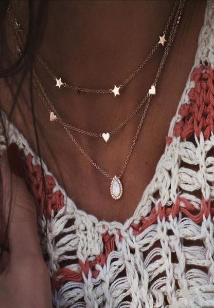 fashion multilayer necklace and ladies star heart teardrop pendant girl gold necklace long necklaces 2020 boho shiny charm jewelry7835602, Silver
fashion multilayer necklace and ladies star heart teardrop pendant girl gold necklace long necklaces 2020 boho shiny charm jewelry7835602, Silver