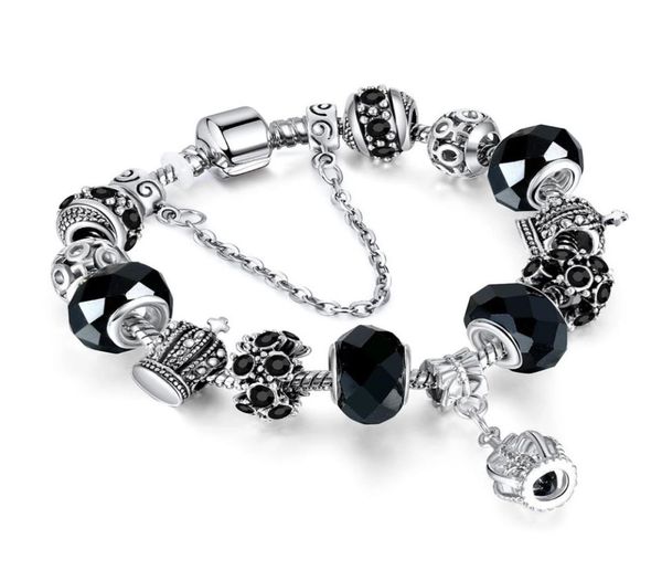 3mm silver bracelet rhinestone crown pendant with diamonds and beads suitable for fashion girls elegant bracelets and exquisite 5172980, Black
3mm silver bracelet rhinestone crown pendant with diamonds and beads suitable for fashion girls elegant bracelets and exquisite 5172980, Black