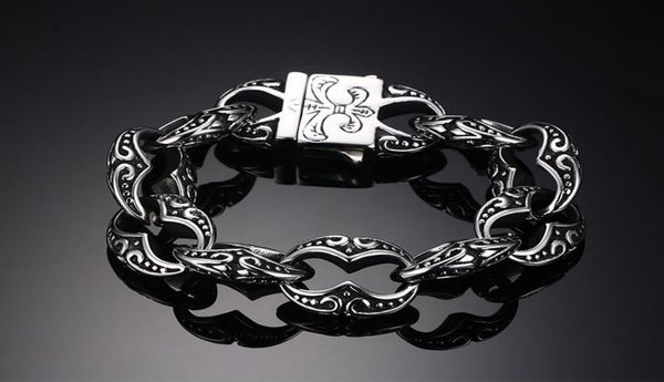 new arrival 223cm titanium steel iris bracelet exquisite high polished sliver plated bracelet trendy men bracelet7579045, Black
new arrival 223cm titanium steel iris bracelet exquisite high polished sliver plated bracelet trendy men bracelet7579045, Black