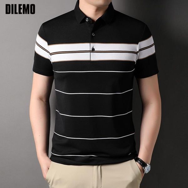 men's polos grade designer summer fashion polo shirts for men regular fit striped short sleeve casual fashions clothes 230717, White;black
men's polos grade designer summer fashion polo shirts for men regular fit striped short sleeve casual fashions clothes 230717, White;black