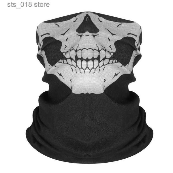 Image of Cycling Caps Masks Cycling Face Mask Skull Clown Halloween Scarf Warm Headband Breathable Running Outdoor Sports Face Cover Neck Tube Bandana T230718